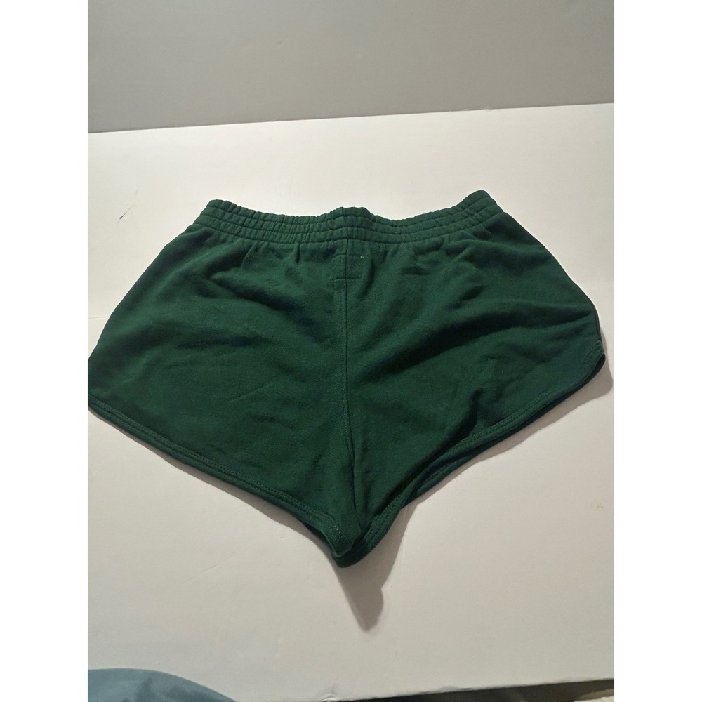 Nia Forest Green French Terry Dolphin Lounge Shorts High Waisted XS New